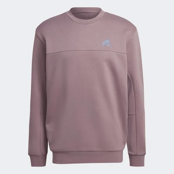 Свитшот Adidas Stadium Fleece Badge of Sport, пыльно-фиолетовый