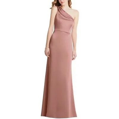 Очаровательное женское розовое вечернее платье макси на одно плечо 8 BHFO 6306