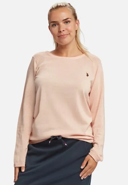 Вязаный свитер MAY U.S. Polo Assn., цвет peachy keen