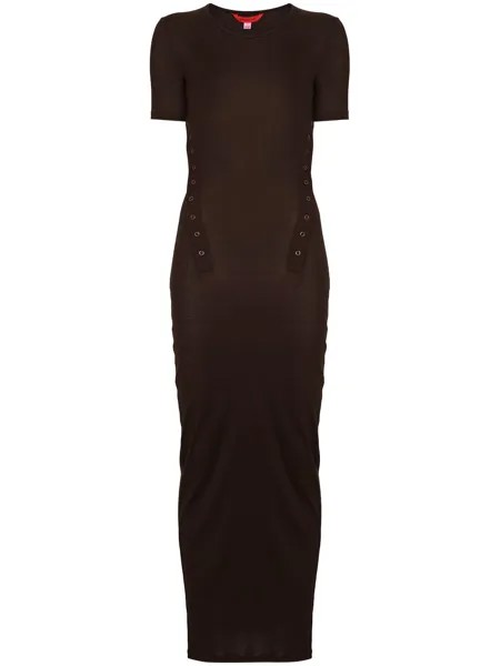 Eckhaus Latta платье Undone с короткими рукавами