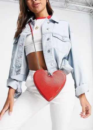 Красная сумка на плечо в виде сердца Rebecca Minkoff-Красный