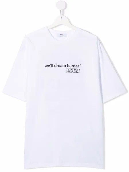 MSGM Kids футболка с надписью