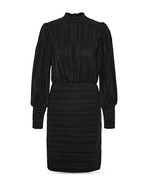 Плиссированное мини-платье Aurora Vero Moda, цвет Black