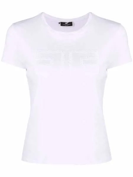 Elisabetta Franchi футболка с тисненым логотипом