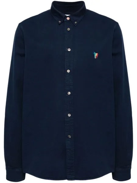 PS Paul Smith рубашка Broad Stripe Zebra, синий
