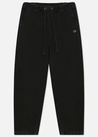 Мужские брюки Champion Reverse Weave Straight Leg Premium Cotton Track, цвет чёрный, размер M