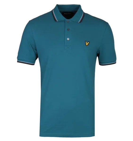 Мужская рубашка-поло с кружевом Lyle & Scott, зеленый
