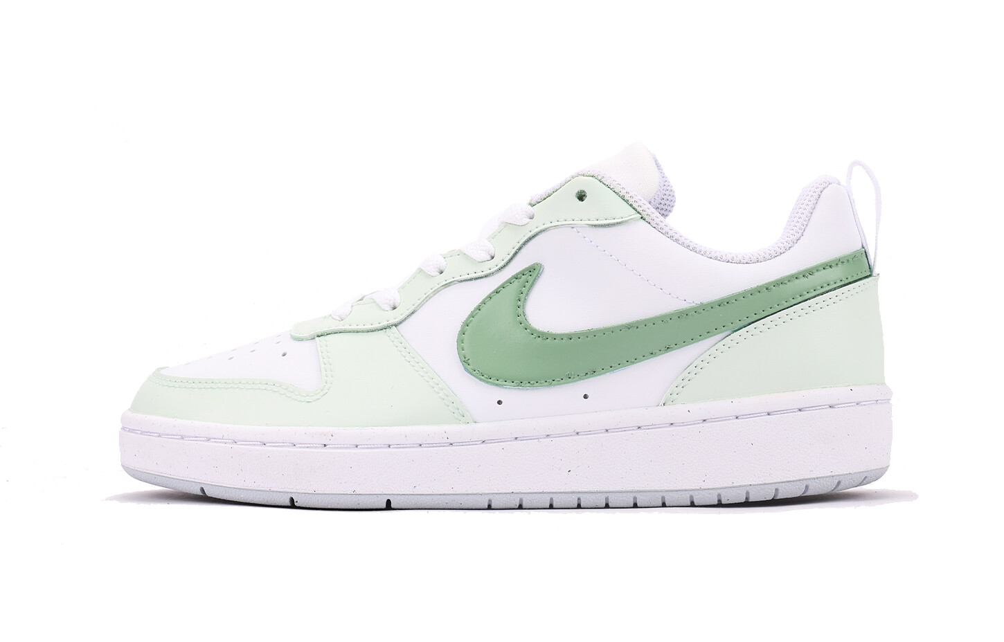 Кроссовки Nike Court Borough Skateboarding Shoes Women's Low-top White/Green, зеленый