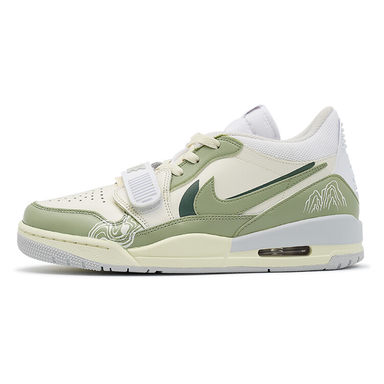 Кроссовки Jordan Legacy 312 Vintage Basketball Shoes Men Low-top Green, зеленый