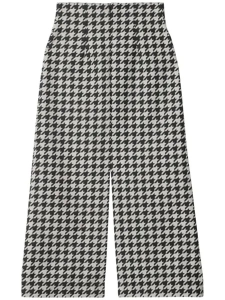 Burberry укороченные брюки в ломаную клетку, черный