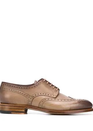 Santoni оксфорды с перфорацией
