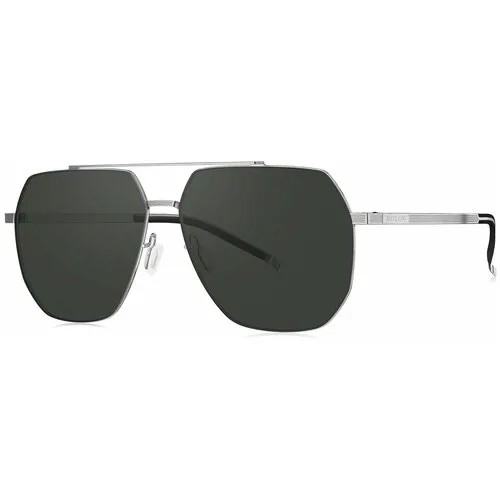 Солнцезащитные очки BOLON, авиаторы, оправа: металл, с защитой от УФ, поляризационные, для мужчин, серый