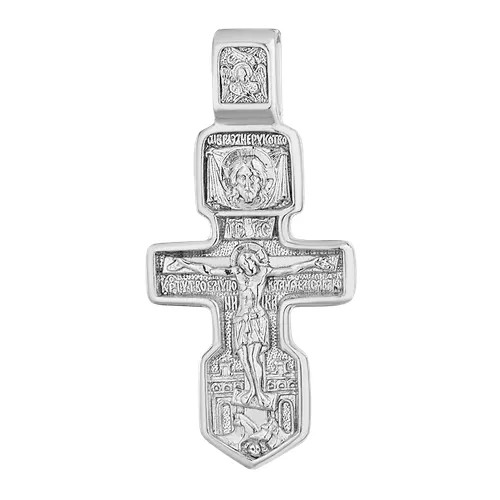 Крестик Ювелир Карат, серебро, 925 проба, родирование