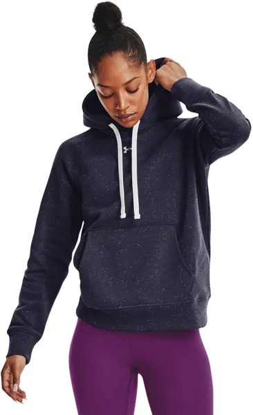 Худи женское Under Armour Rival Fleece Hb Hoodie серое 42-44