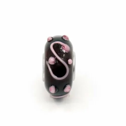 Handinsilver ( Посеребриручку ) Подвеска-шарм из муранского стекла Lampwork фиолетовый (1шт)