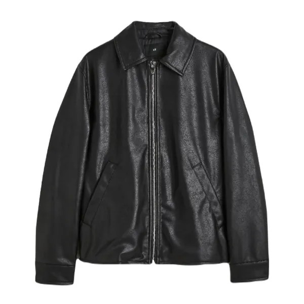 Куртка из искусственной кожи H&M Faux Leather, черный