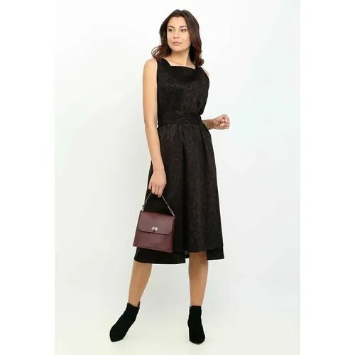 Платье LeaVinci, размер M, черный, коричневый
