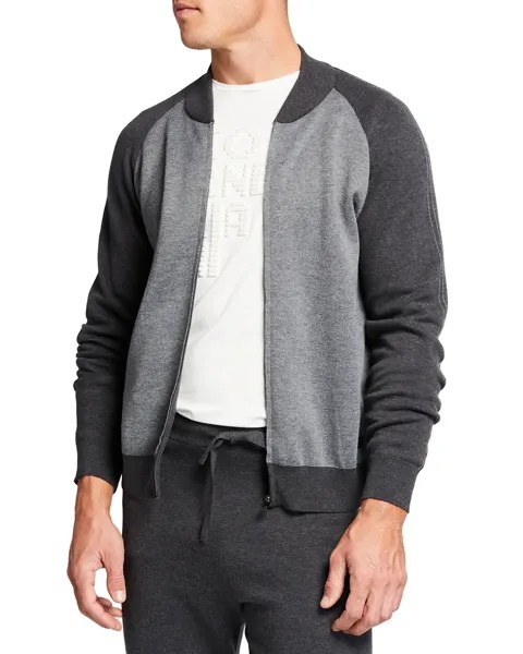Мужская спортивная куртка с цветными блоками Corneliani, цвет Charcoal