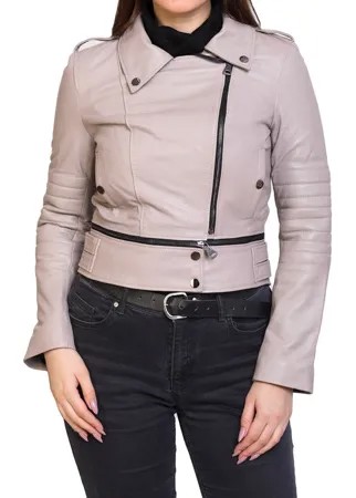 Кожаная куртка женская EXPO FUR S-26 бежевая 44