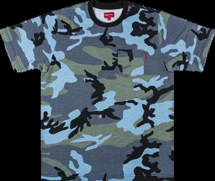 Футболка Supreme Short-Sleeve Pocket T-Shirt 'Camo', разноцветный