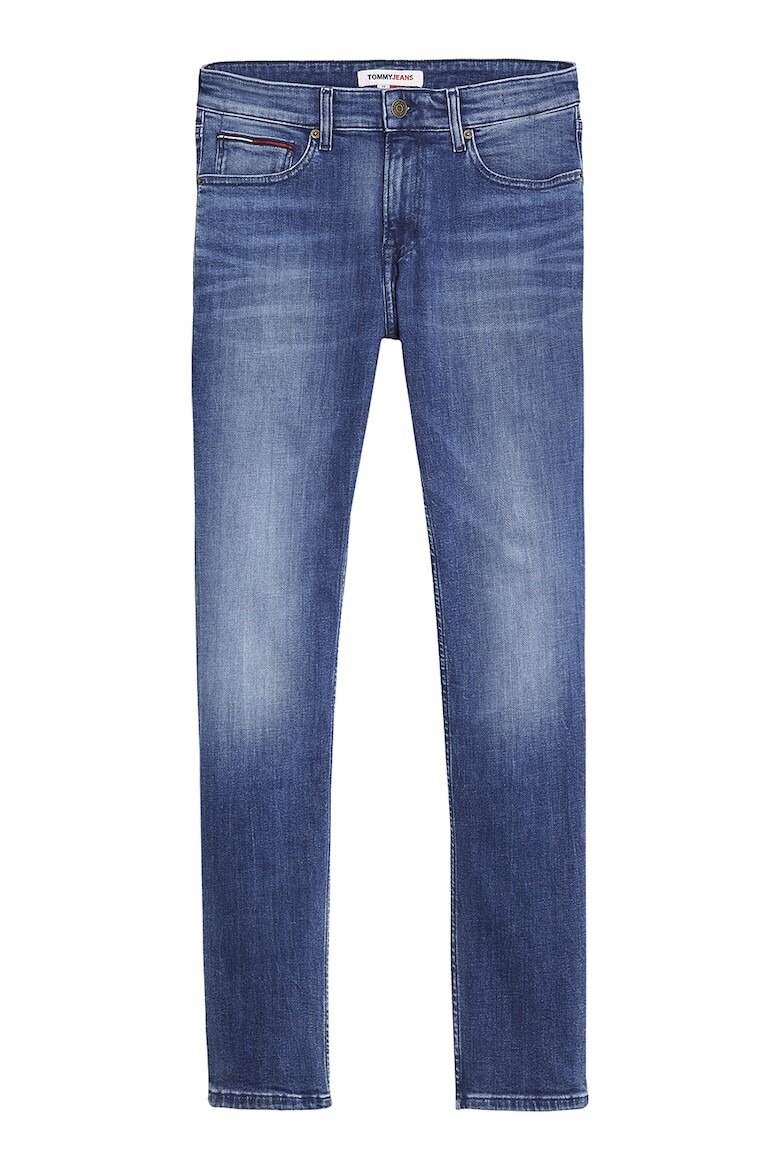 Джинсы узкого кроя с эффектом потертости Tommy Jeans, синий