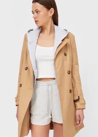 Stradivarius Базовый Тренч Бежевый L