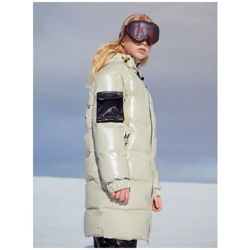 Пальто Noble People, зимнее, с подкладкой, водонепроницаемое, размер 146, серый