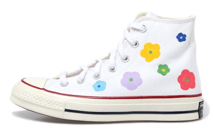 1970-е годы. Кеды унисекс с высоким берцем, белые/разноцветные. Converse