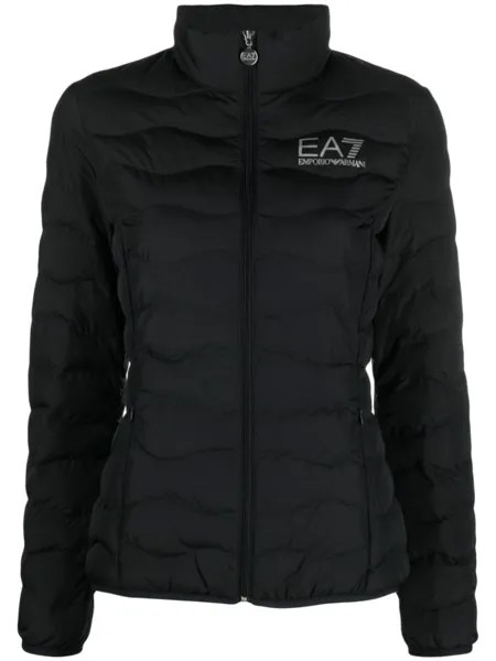 Ea7 Emporio Armani куртка на молнии с капюшоном, черный