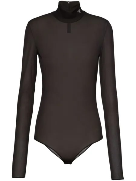 Prada боди Gazar из джерси, черный