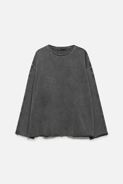 Лонгслив oversize с состаренным эффектом
