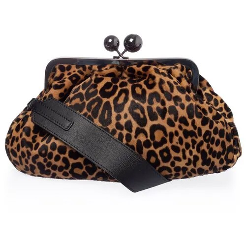 Сумка из кожи MaxMara_Weekend MURGE леопардовый UNI