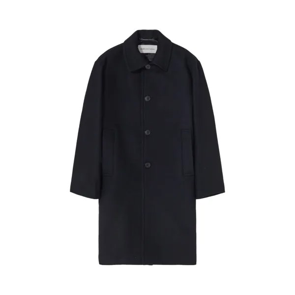 Пальто из плотной шерсти и нейлона Dries Van Noten, цвет Черный
