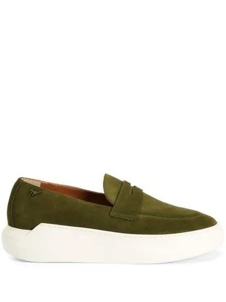 Giuseppe Zanotti пенни-лоферы Conley Glam, зеленый