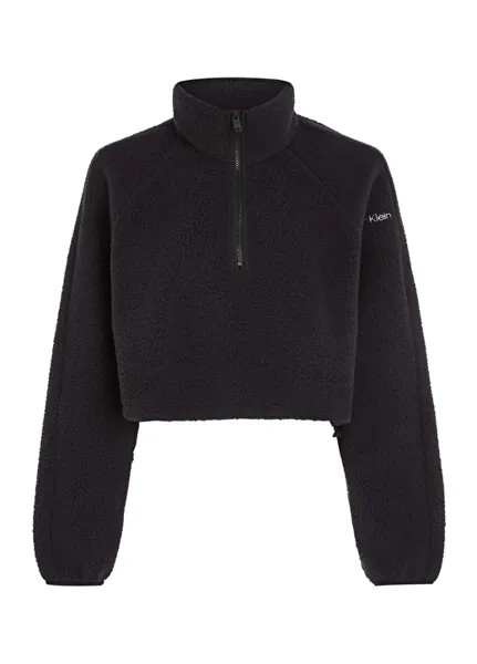 Черный женский свитшот с воротником Calvin Klein
