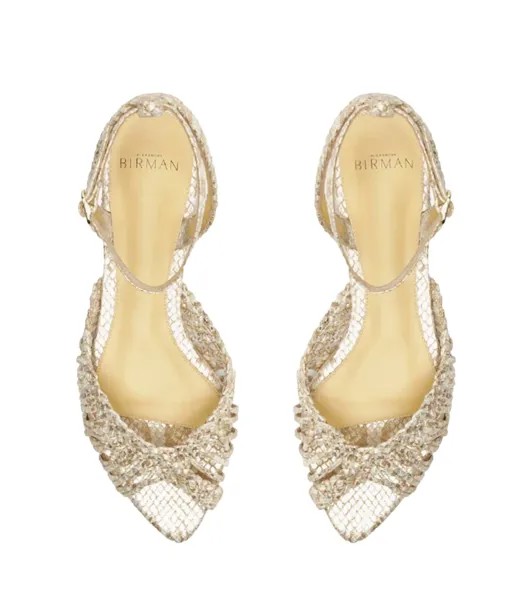 Женские золотистые сандалии на плоской подошве Agatha Alexandre Birman, золотой