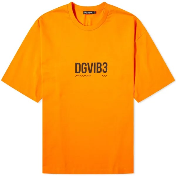 Футболка Dolce & Gabbana Vibe Centre Logo, цвет Orange