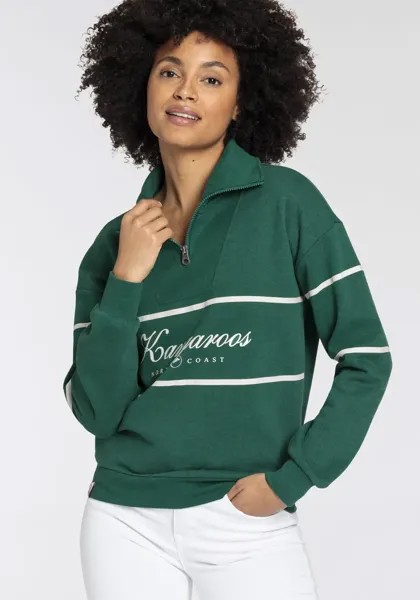 Толстовка KangaROOS, тройник с воротником стойкой и логотипом - НОВАЯ КОЛЛЕКЦИЯ, белый