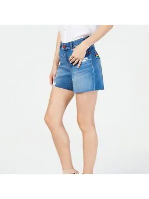INC Женские синие рваные джинсовые шорты с необработанным краем Размер: 0