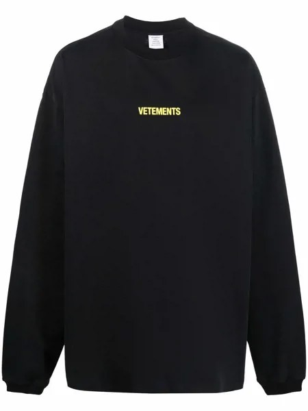 VETEMENTS толстовка с длинными рукавами и логотипом