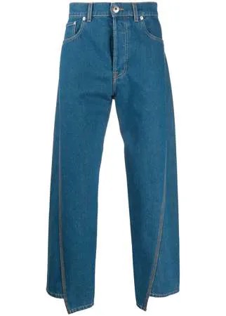 LANVIN джинсы асимметричного кроя с нашивкой-логотипом