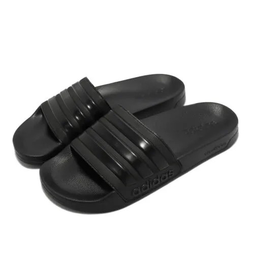 Adidas Adilette Shower Черные мужские унисекс сандалии без шнуровки Тапочки GZ3772