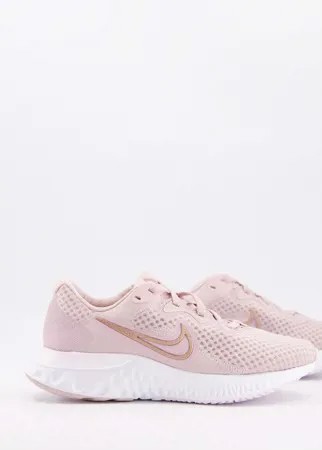 Светло-розовые кроссовки Nike Running Renew Run 2-Розовый цвет