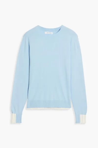 Многослойный двухцветный хлопковый свитер Chinti & Parker, светло-синий