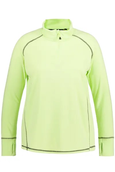 Свитер Ulla Popken Fleece Shirt, светло-зеленый