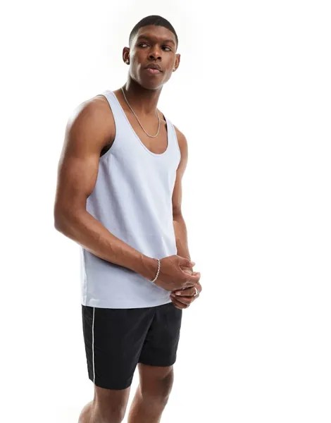 Голубая майка ASOS DESIGN