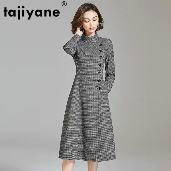 Длинное шерстяное пальто, ветровка, Женская куртка, Осень-зима, 2021, корейский стиль, винтажные женские топы, ZT2435