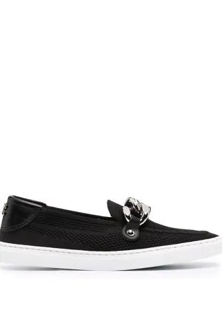 Casadei сетчатые лоферы с цепочкой