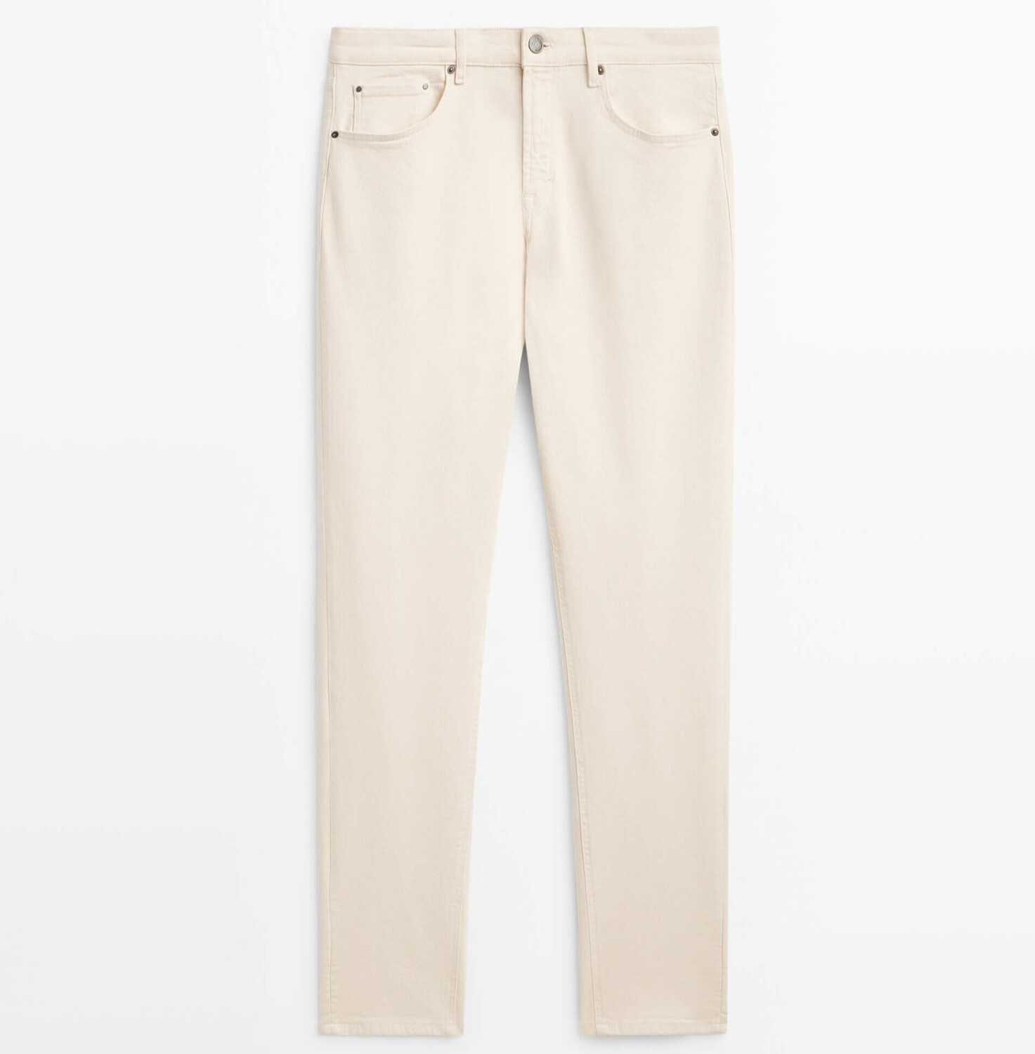 Джинсы Massimo Dutti Tapered Fit, светло-бежевый