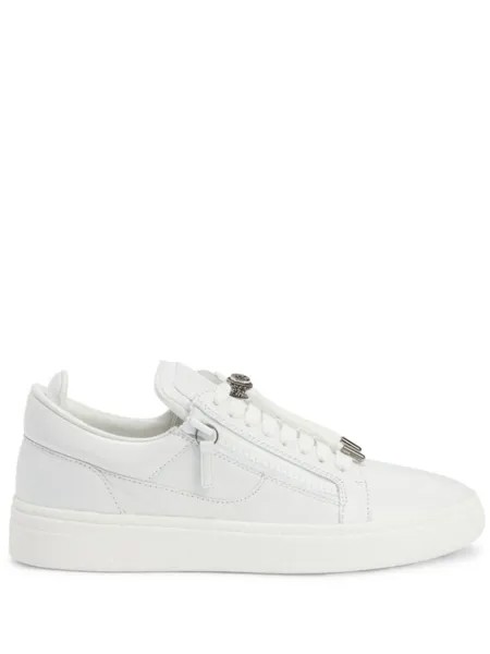 Giuseppe Zanotti кеды Frankie с молниями, белый